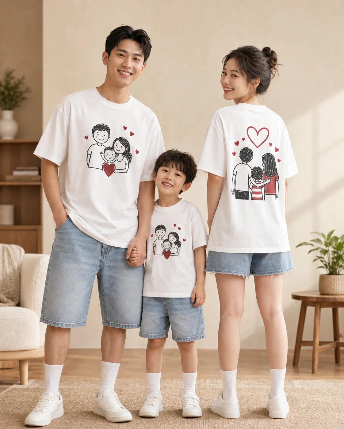 Áo gia đình T-Hexa in hình theo yêu cầu